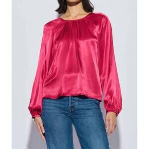 NEW NATION LTD eveline raglan top in raspberry jam